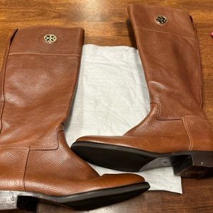 Brown Tory Burch Riding Boots